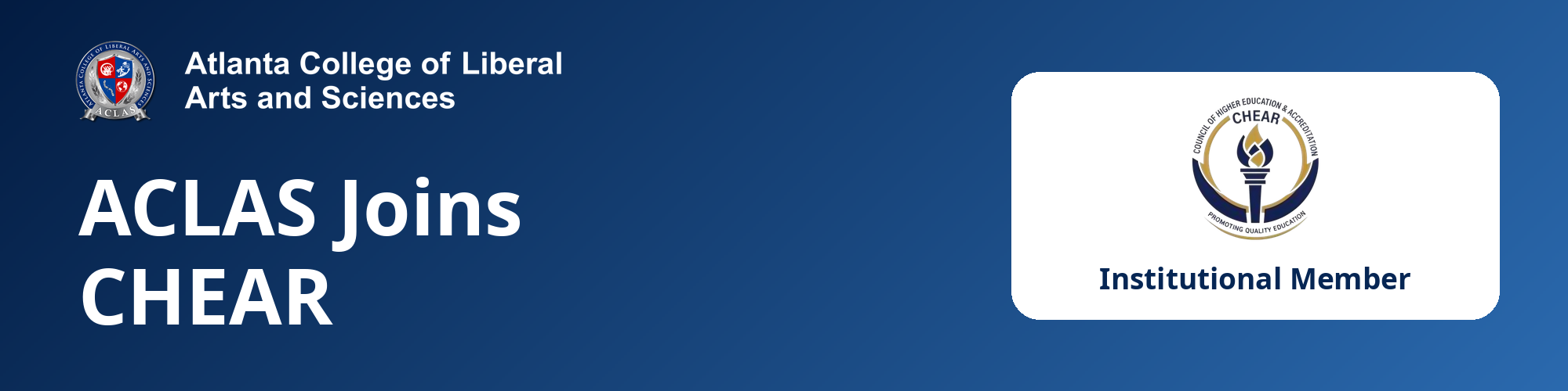 ACLAS Joins CHEAR, Expanding Engagement with Higher Education Research and Quality Practices