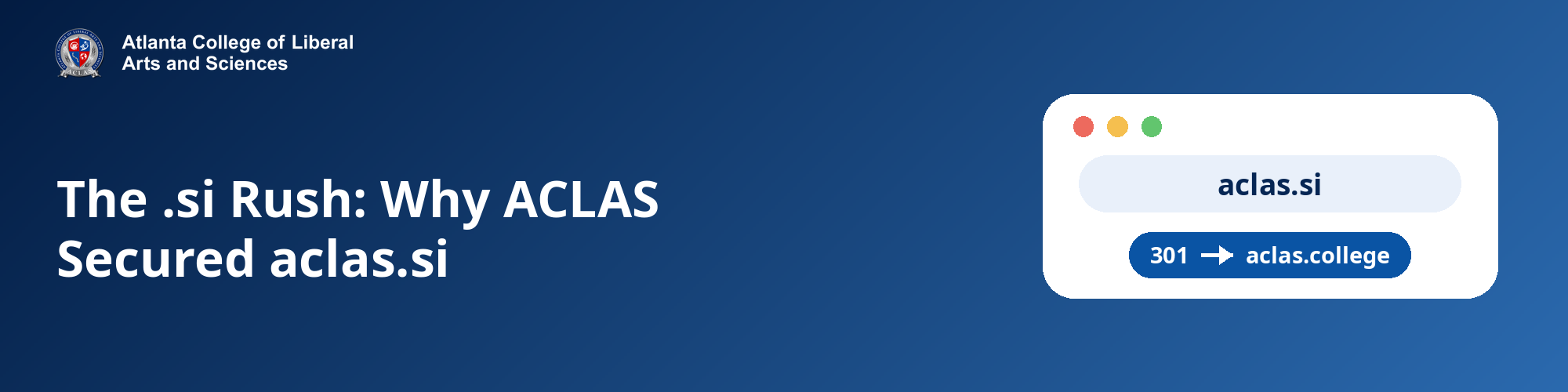 The .si Rush: Why Our University Secured aclas.si in the "Super Intelligence" Era
