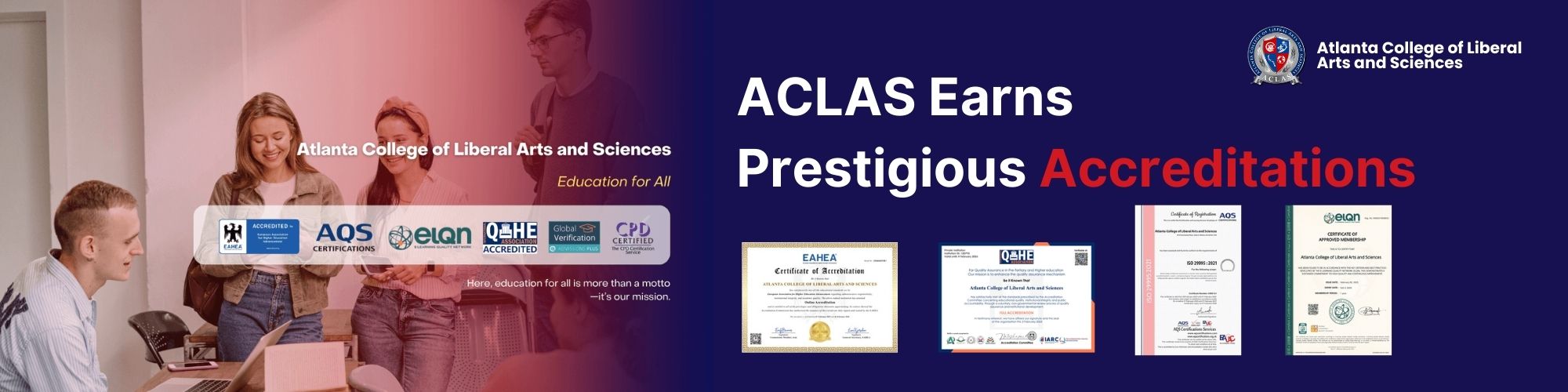 ACLAS Achieves Five Prestigious Accreditations